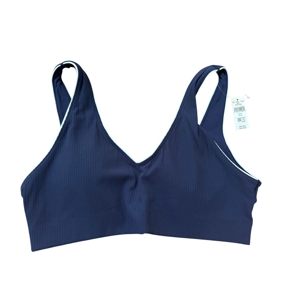 OFFLINE By Aerie Real Me XTRA Rib Piping Sports Bra Size Medium NWT